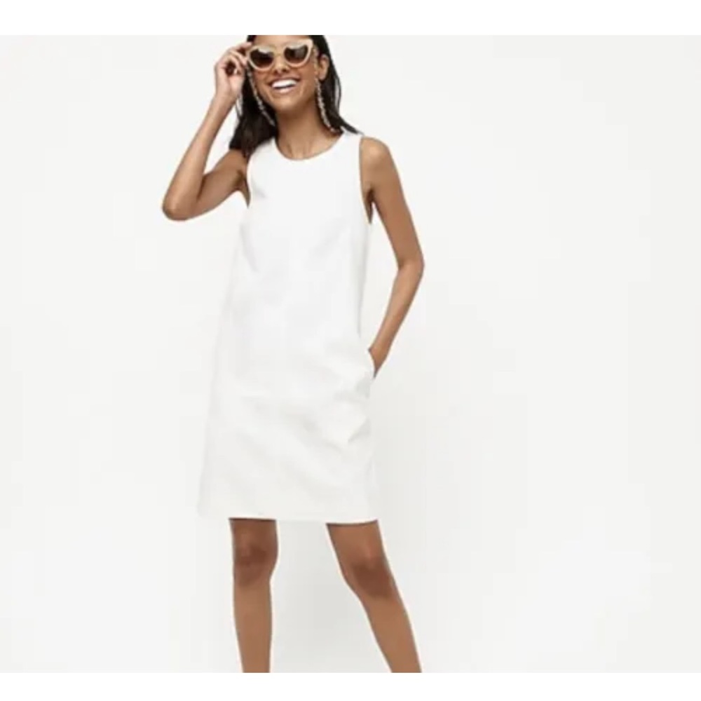 J CREW WHITE DENIM DRESS